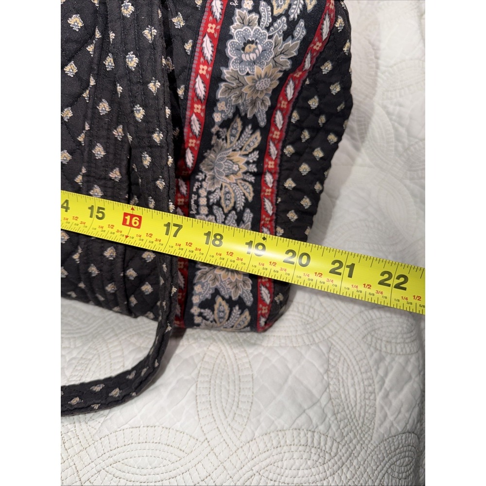 Vintage Vera Bradley Retired 2002 Classic Black Norwegian LG Duffel Travel Bag - Picture 6 of 12